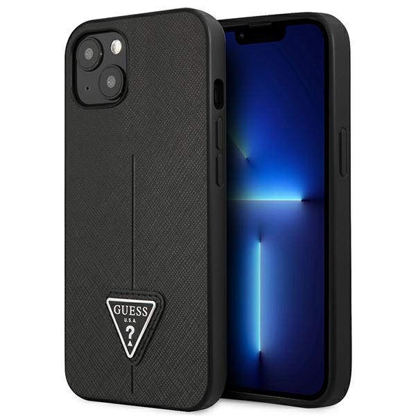 Guess Saffiano Triangle dėklas iPhone 13 mini – juodas