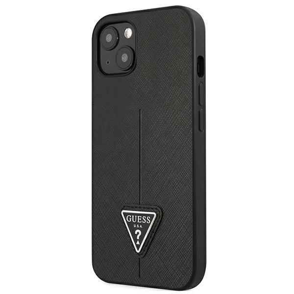 Guess Saffiano Triangle dėklas iPhone 13 mini – juodas
