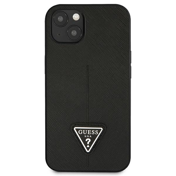 Guess Saffiano Triangle dėklas iPhone 13 mini – juodas