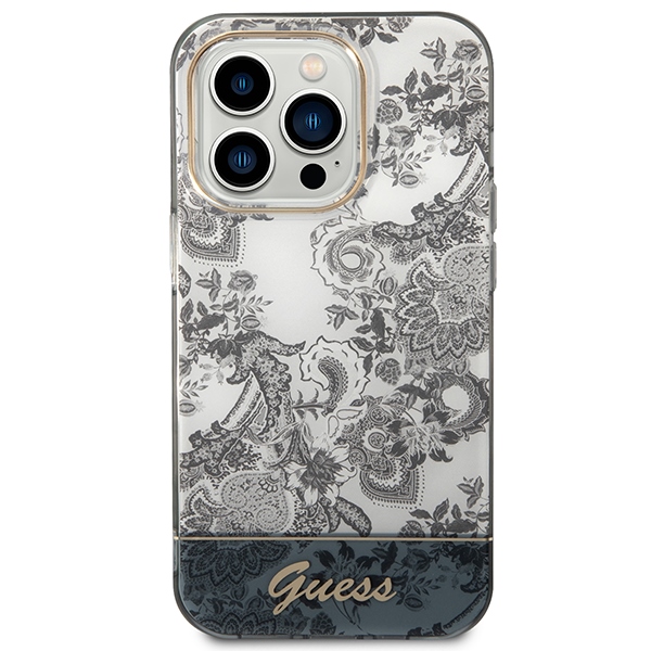 Guess Porcelain dėklas iPhone 14 Pro – pilkas