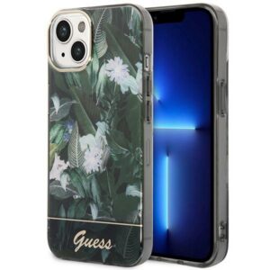 Guess Jungle dėklas iPhone 14 Plus – žalias