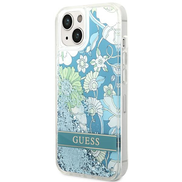 Guess dėklas iPhone 14 – žalias, gėlių motyvas