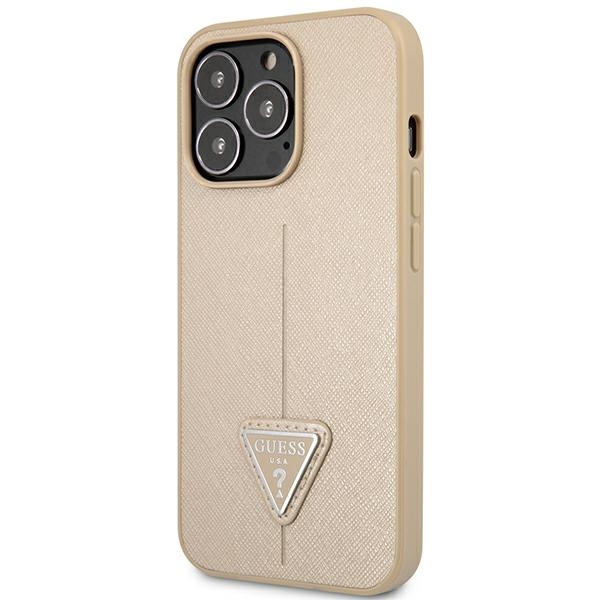 Guess dėklas iPhone 14 Pro Max – smėlio spalvos