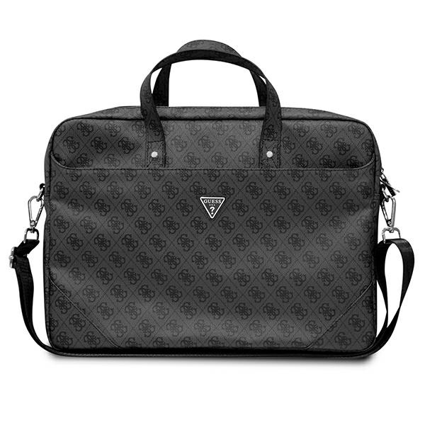 Guess Saffiano 4G Triangle Logo krepšys 16'' nešiojamajam kompiuteriui - juodas
