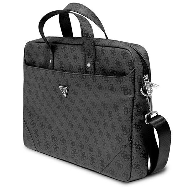 Guess Saffiano 4G Triangle Logo krepšys 16'' nešiojamajam kompiuteriui - juodas