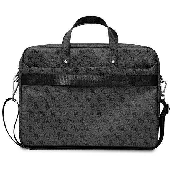 Guess Saffiano 4G Triangle Logo krepšys 16'' nešiojamajam kompiuteriui - juodas
