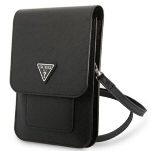 Guess Krepšys GUWBSATMBK juodas / juodas Saffiano Triangle