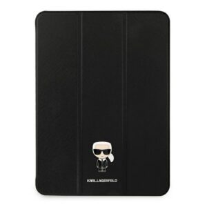 Karl Lagerfeld Saffiano Ikonic Karl dėklas, skirtas iPad 11" Pro 2021 - juodas