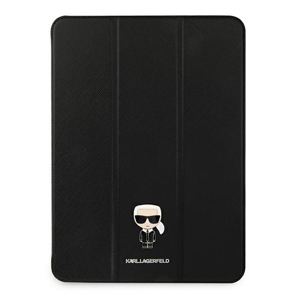 Karl Lagerfeld Saffiano Ikonic Karl dėklas, skirtas iPad 11" Pro 2021 - juodas