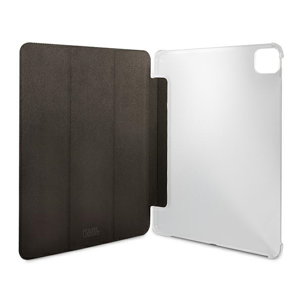 Karl Lagerfeld Saffiano Ikonic Karl dėklas, skirtas iPad 11" Pro 2021 - juodas