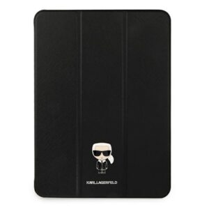 Karl Lagerfeld Saffiano Ikonic Karl dėklas, skirtas iPad 12.9" Pro 2021 - juodas