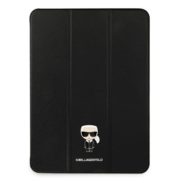 Karl Lagerfeld Saffiano Ikonic Karl dėklas, skirtas iPad 12.9" Pro 2021 - juodas