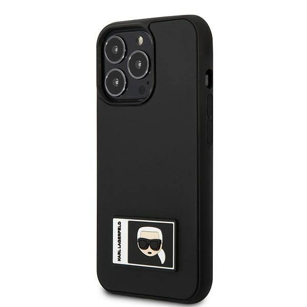 Karl Lagerfeld Ikonik Patch dėklas iPhone 13 Pro Max – juodas