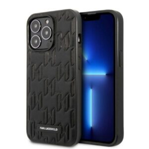 Karl Lagerfeld Monogram Plaque dėklas iPhone 13 Pro Max – juodas
