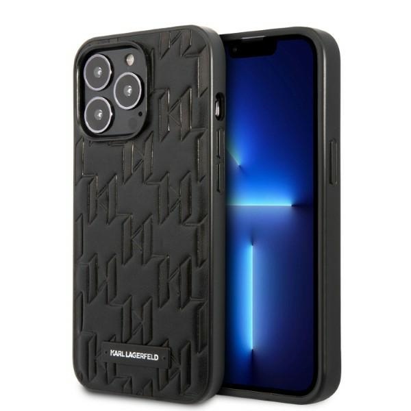 Karl Lagerfeld Monogram Plaque dėklas iPhone 13 Pro Max – juodas