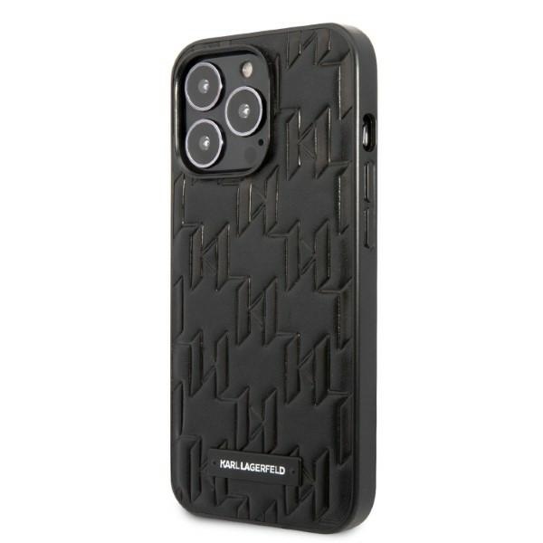 Karl Lagerfeld Monogram Plaque dėklas iPhone 13 Pro Max – juodas