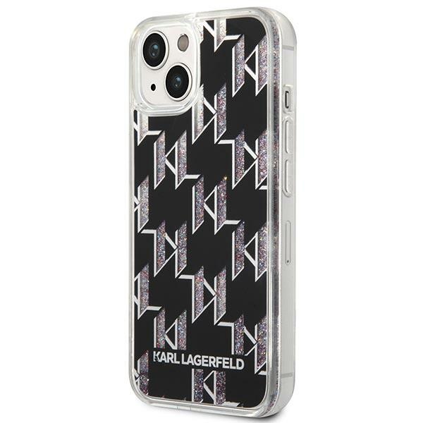 Karl Lagerfeld Liquid Glitter dėklas iPhone 14 – juodas