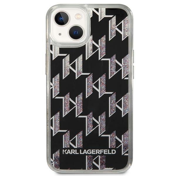 Karl Lagerfeld Liquid Glitter dėklas iPhone 14 – juodas