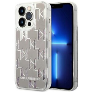 Karl Lagerfeld dėklas iPhone 14 Pro Max – sidabrinis