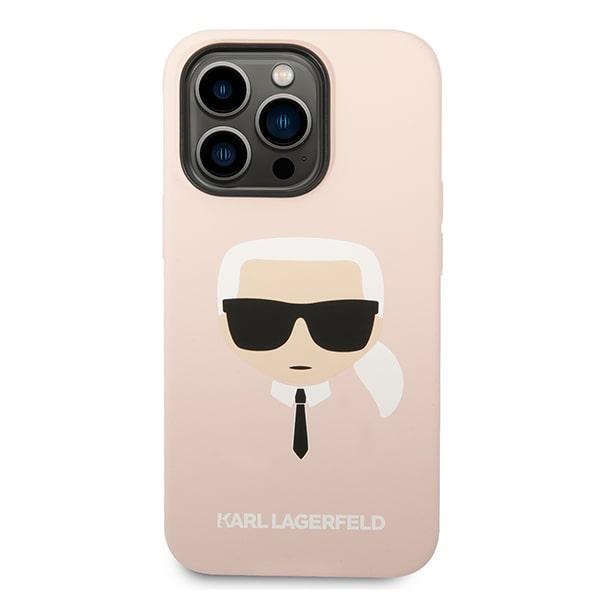 Karl Lagerfeld silikoninis MagSafe dėklas iPhone 14 Pro – rožinis