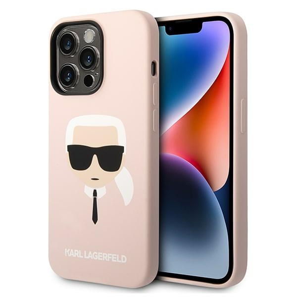 Karl Lagerfeld MagSafe dėklas iPhone 14 Pro Max – rožinis