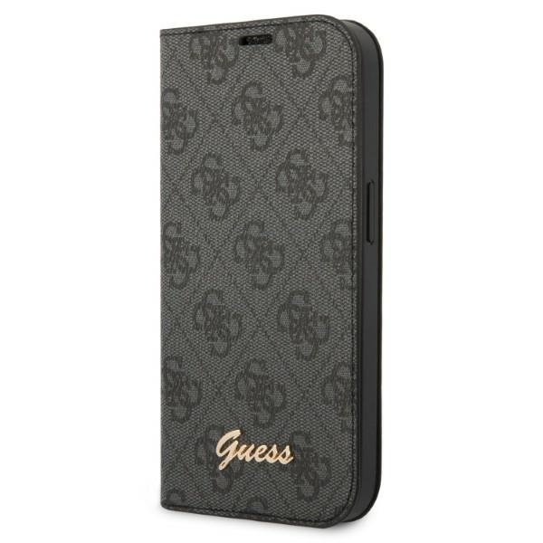 Guess 4G dėklas‑knygutė iPhone 14 Pro Max – juodas