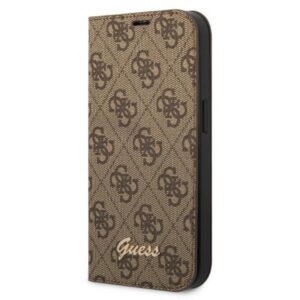 Guess BookCase dėklas iPhone 14 Pro Max – rudas