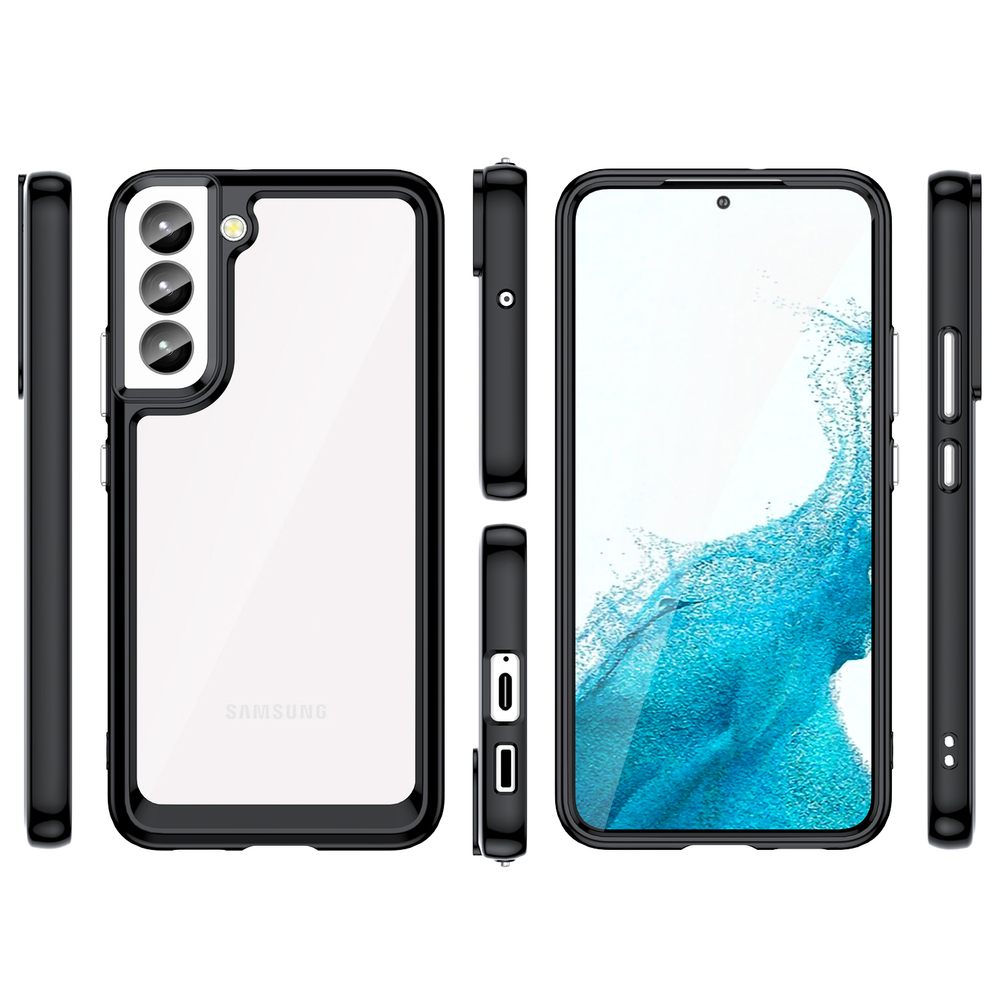 Skaidrus dėklas Samsung Galaxy S23+ – Outer Space Case, juodas