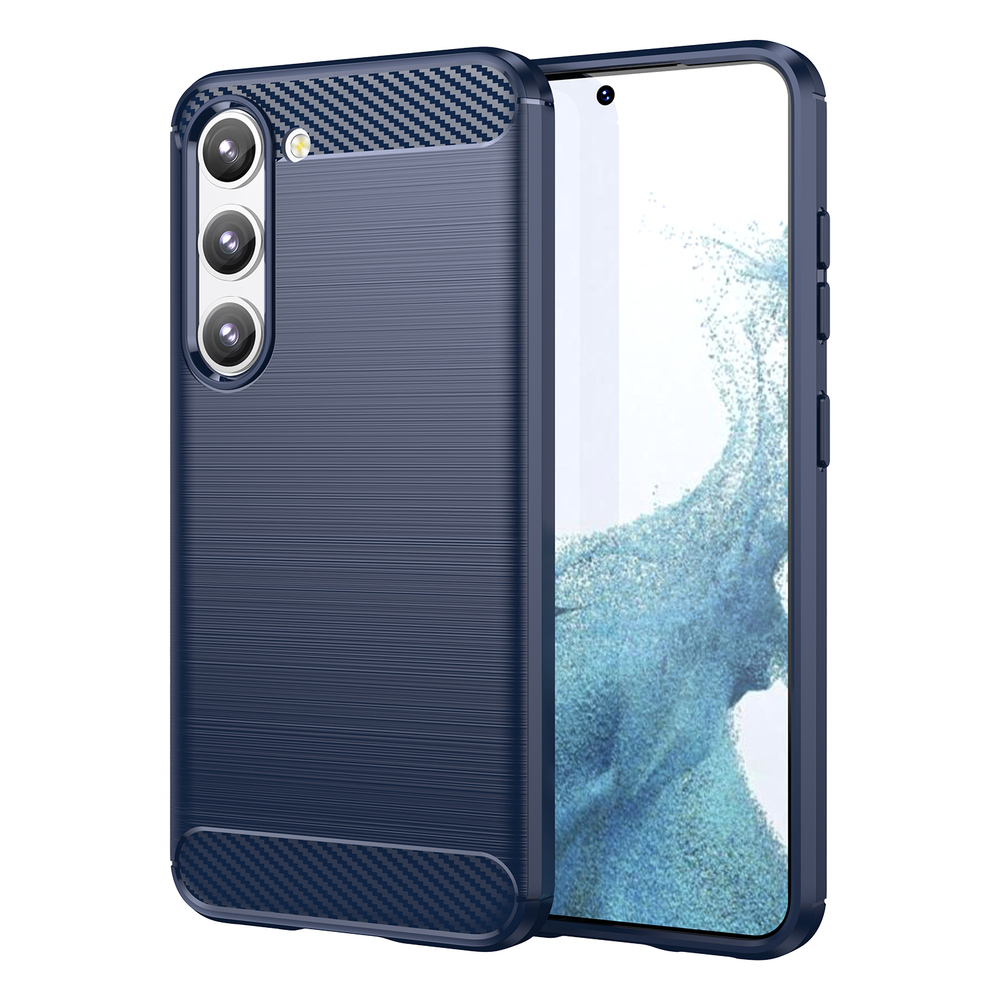 Carbon Case dėklas Samsung Galaxy S23+ – mėlynas