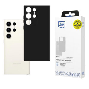 3mk Matinis dėklas, skirtas Samsung Galaxy S23 Ultra – juodas