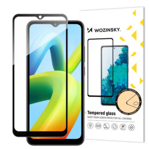 Wozinsky grūdintas stiklas Xiaomi Redmi A1+ – juodas rėmelis