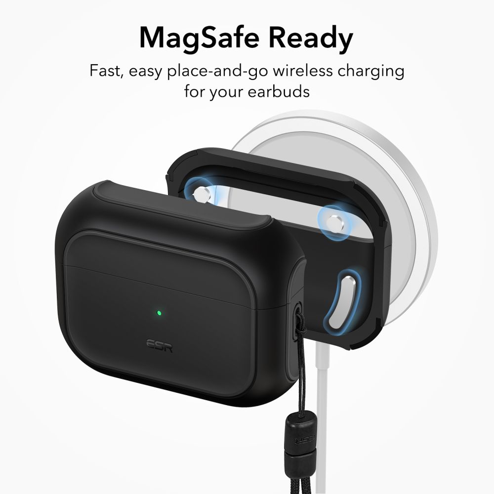 Dėklas ESR Orbit HaloLock MagSafe Apple AirPods Pro 1 / 2 Juodas