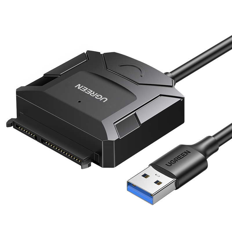 Ugreen 2.5'' / 3.5'' kietojo disko adapterio kabelis (USB-A 3.0 - SATA) juodas (CR108)