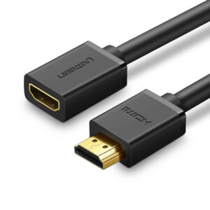 Ugreen HD107 10141 HDMI (vyriškas) - HDMI (moteriškas) 4K kabelis 1m - juodas