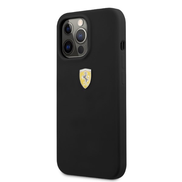 Ferrari MagSafe silikoninis dėklas iPhone 13 Pro Max – juodas