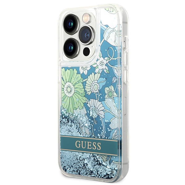 Guess dėklas iPhone 14 Pro Max – žalias, blizgus