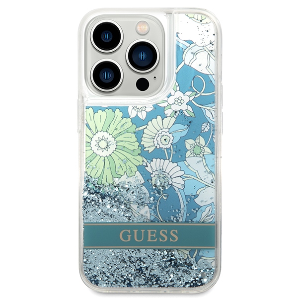 Guess dėklas iPhone 14 Pro Max – žalias, blizgus