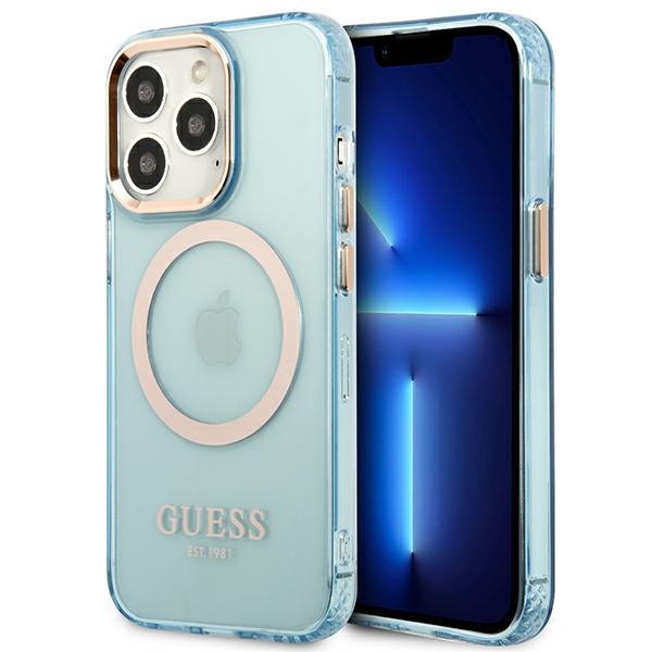Guess MagSafe dėklas iPhone 13 / 13 Pro – mėlynas