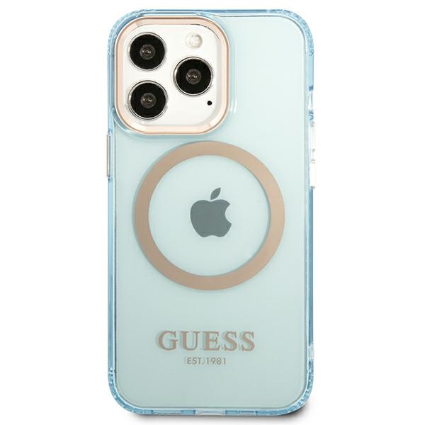 Guess MagSafe dėklas iPhone 13 / 13 Pro – mėlynas