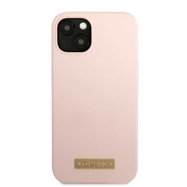 Guess silikoninis MagSafe dėklas iPhone 13 mini – rožinis