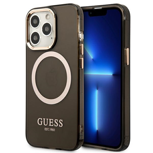 Guess MagSafe dėklas iPhone 13 Pro Max – juodas