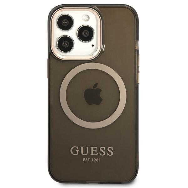 Guess MagSafe dėklas iPhone 13 Pro Max – juodas