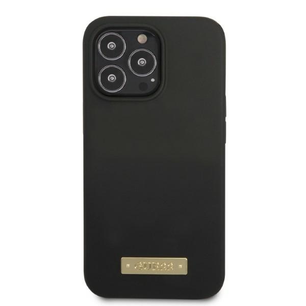 Guess MagSafe silikoninis dėklas iPhone 13 Pro Max – juodas