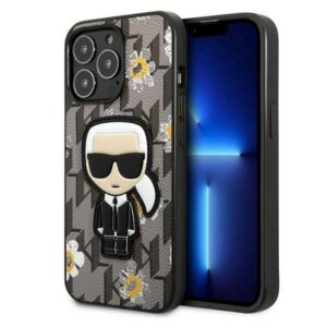 Karl Lagerfeld kietas dėklas iPhone 13/13 Pro – pilkas