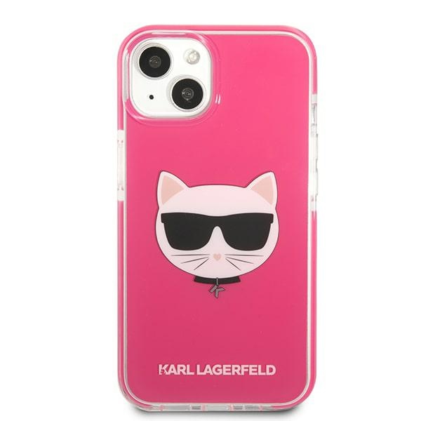 Karl Lagerfeld Choupette Head dėklas iPhone 13 – fuksija