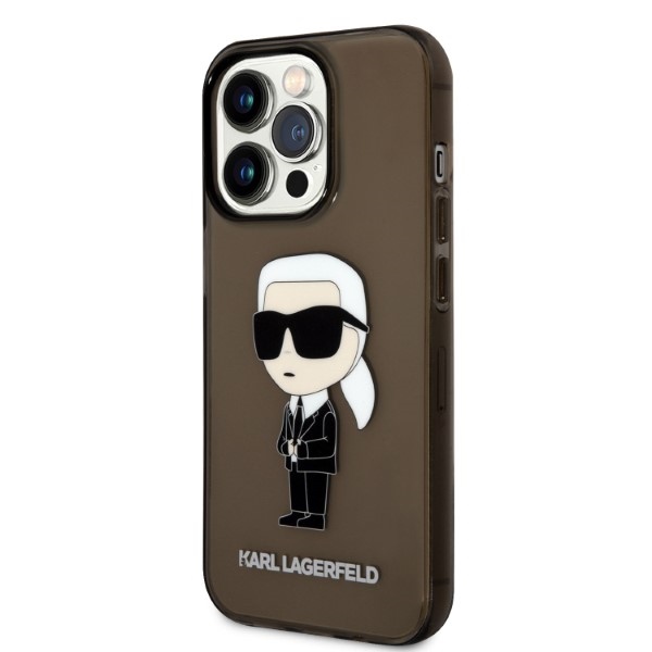Karl Lagerfeld dėklas iPhone 14 Pro – juodas