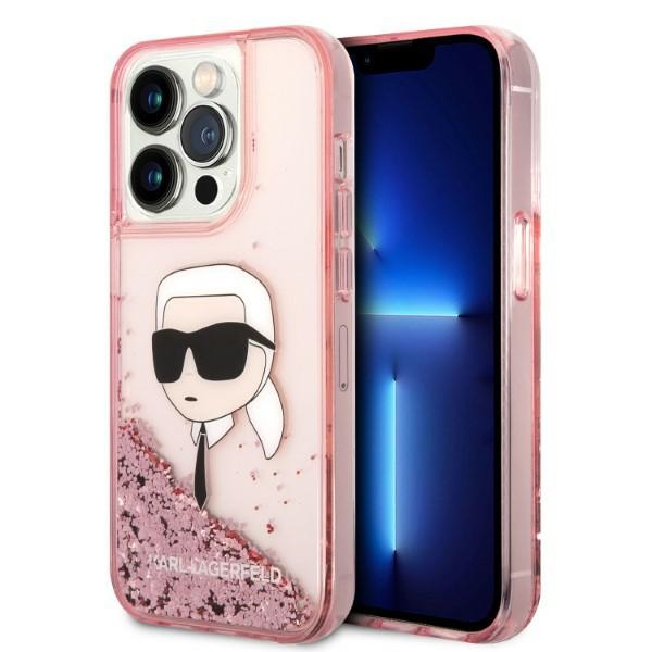 Karl Lagerfeld dėklas iPhone 14 Pro – rožinis