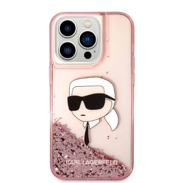 Karl Lagerfeld dėklas iPhone 14 Pro – rožinis