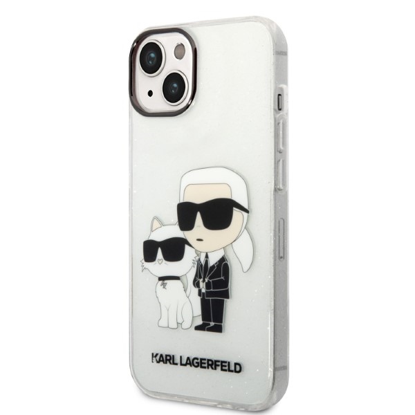 Karl Lagerfeld dėklas iPhone 14/15 Plus – skaidrus