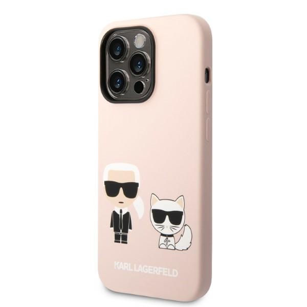 Karl Lagerfeld MagSafe dėklas iPhone 14 Pro Max – rožinis